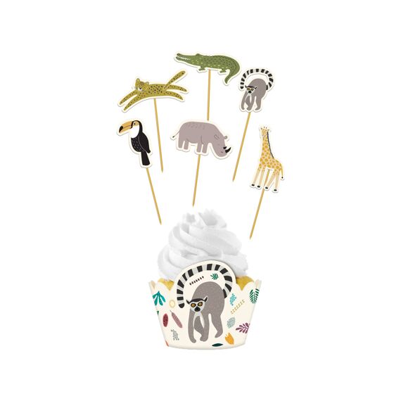 Zoo Party Cupcake Decoration Set