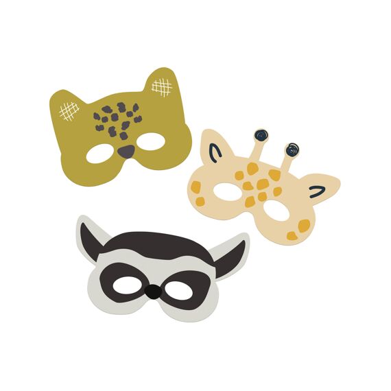 Zoo Party Masker 6St