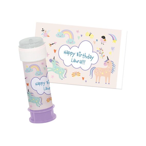 Unicorns And Rainbows Bellenblaas Sticker 6St