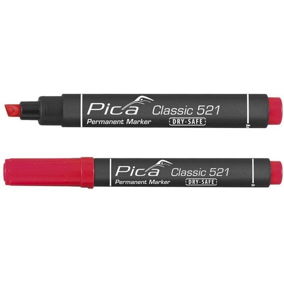 Pica Permanente Stift 2-6Mm, Beitelpunt, Rood
