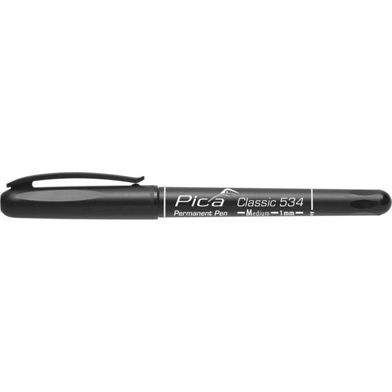 Pica Permanent-Pen 'M' Zwart, Ronde Punt, 1,0Mm