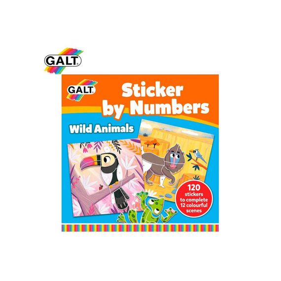 Stationery Sticker By Numbers Wild Animals