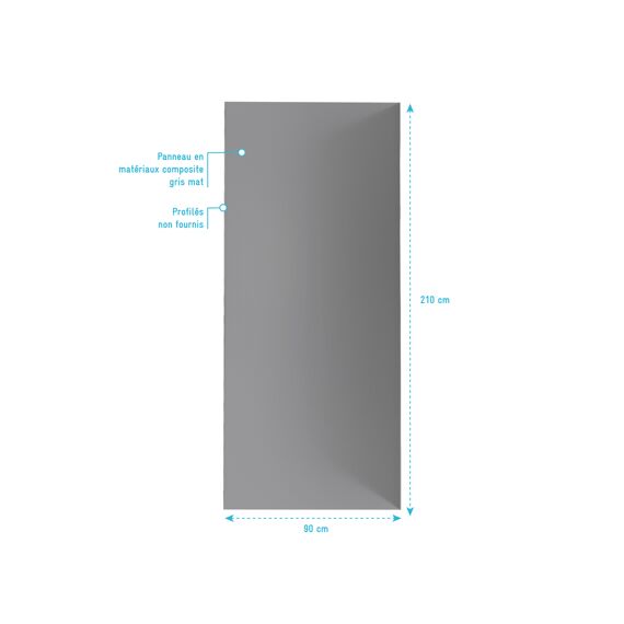 Aurlane Wandpaneel Grijs 90X210Cm