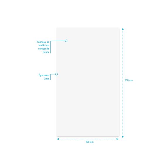 Aurlane Wandpaneel Wit 120X210Cm