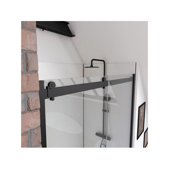 Aurlane New Rolling Douche Schuifdeur Zwart 120Cm