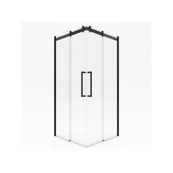 Aurlane New Rolling Douche Schuifdeur Hoek Zwart 90X90Cm