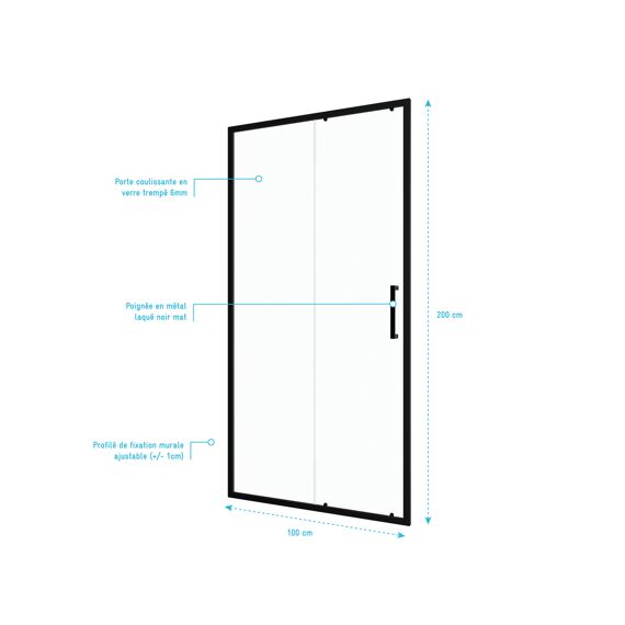 Aurlane Factory Douche Schuifdeur 100X200Cm