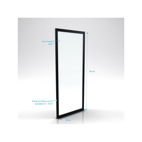 Aurlane Factory Zijwand Voor Douchedeur 80X200Cm