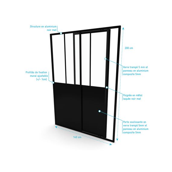 Aurlane Fabrik Douche Schuifdeur 140X200Cm