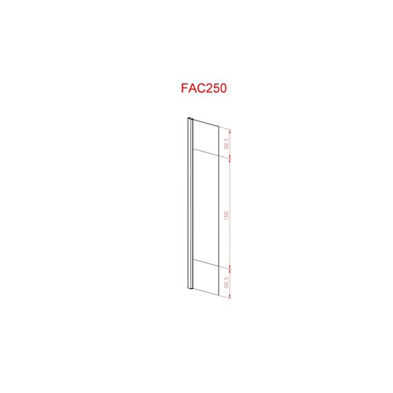Aurlane Parma 2 Douchewand Mat Draaibaar 40X200Cm