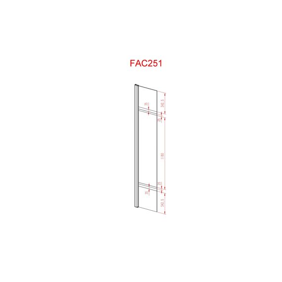 Aurlane Parma 2 Douchewand Spiegelglas Draaibaar 40X200Cm
