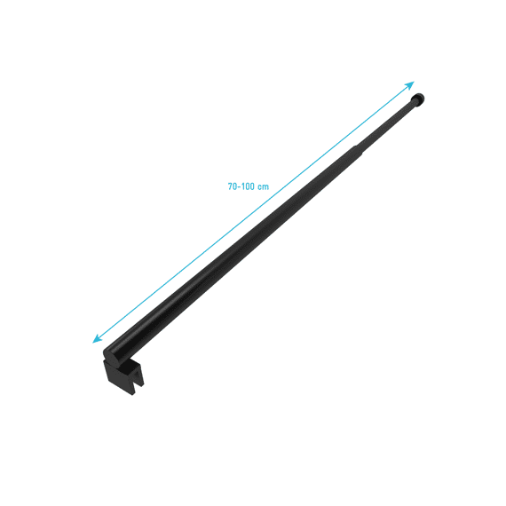 Aurlane Bevestigingsstang Verstelbaar Zwart 70-100Cm