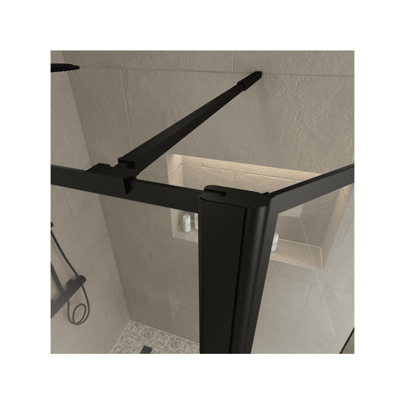 Aurlane Dark Edge Douchewand 90X200Cm + Draaibare Wand 40X200Cm