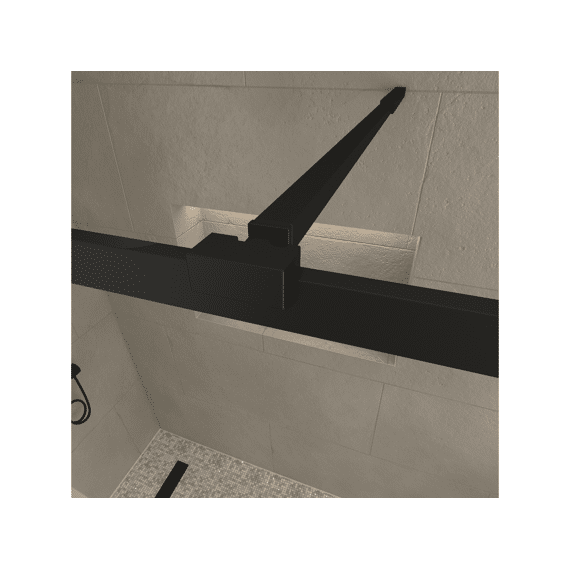 Aurlane Dark Edge Douchewand 120X200Cm + Draaibare Wand 40X200Cm