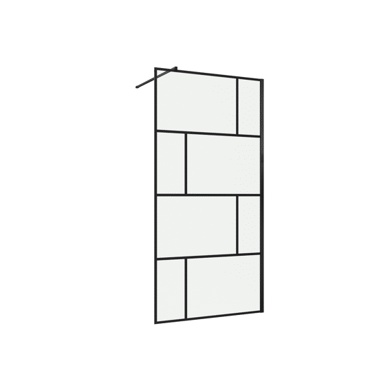 Aurlane Bricks Douchewand Zwart 100X195Cm