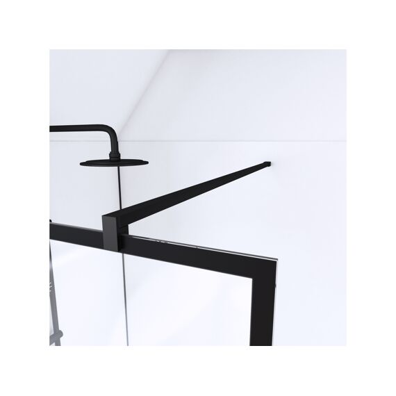 Aurlane Black Indus Douchewand Mat Zwart 90X200Cm
