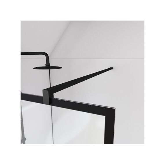 Aurlane Black Indus Douchewand Mat Zwart 120X200Cm