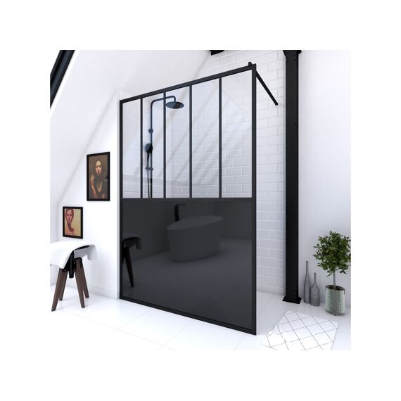 Aurlane Black Indus Douchewand Mat Zwart 140X200Cm