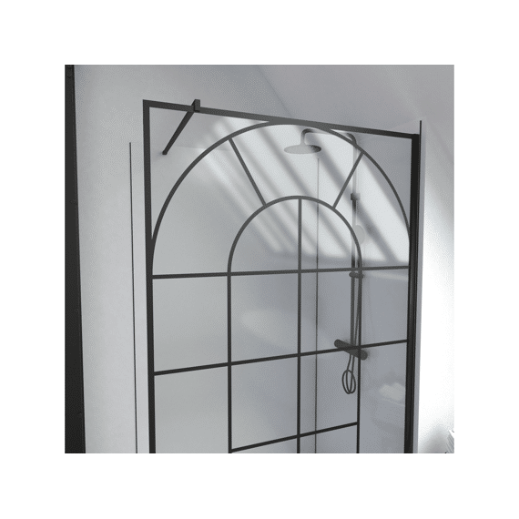 Aurlane Garden Douchewand Met Zwarte Bogen 120X195Cm