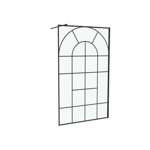 Aurlane Garden Douchewand Met Zwarte Bogen 120X195Cm