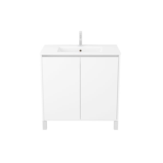 Aurlane Atos Wit 80Cm Wastafelmeubel 2-Deurs Op Voeten