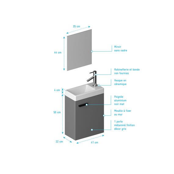 Aurlane Sweet Fonteinset Grijs 41X50X22Cm