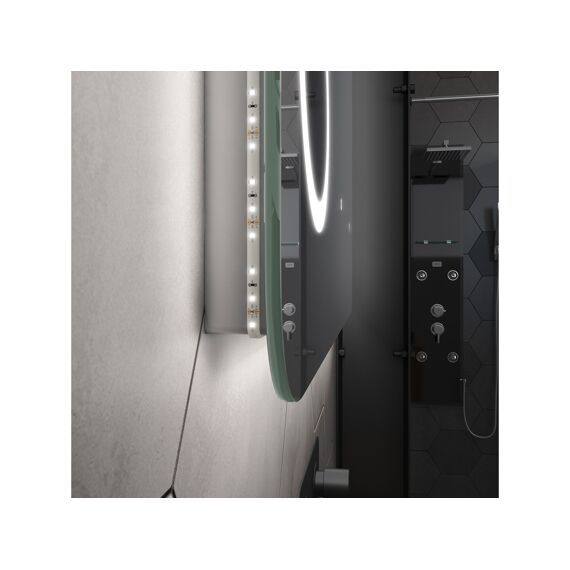 Aurlane Zilver Shadow Spiegel Led 80X70Cm