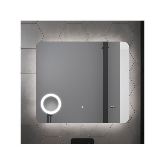 Aurlane Zilver Shadow Spiegel Led 80X70Cm