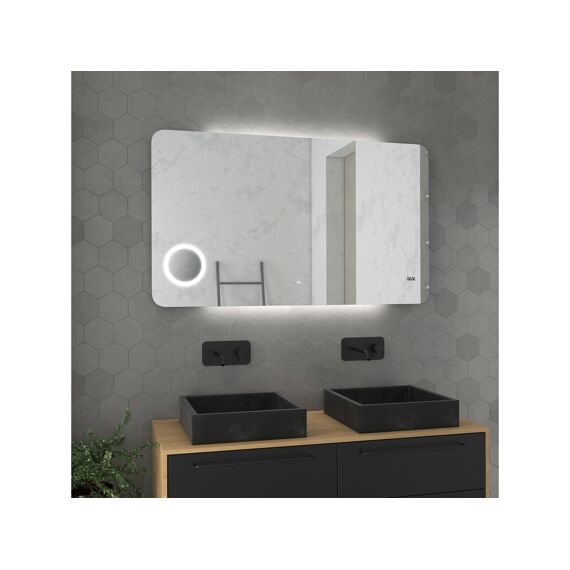Aurlane Zilver Shadow Spiegel Led 120X70Cm