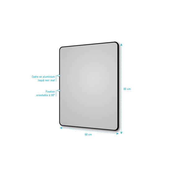 Aurlane Spiegel Zwart Living 60x80Cm