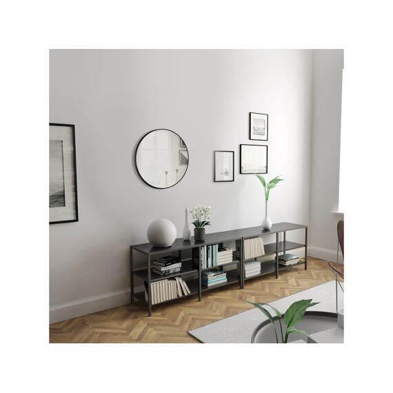Aurlane Spiegel Zwart Rond 60Cm