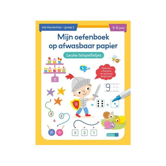 Mijn Oefenboek Op Afwasbaar Papier Leuke Telspelletjes (5-6J)