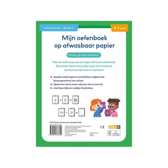 Mijn Oefenboek Op Afwasbaar Papier Ik Leer Al Rekenen (6-7J)