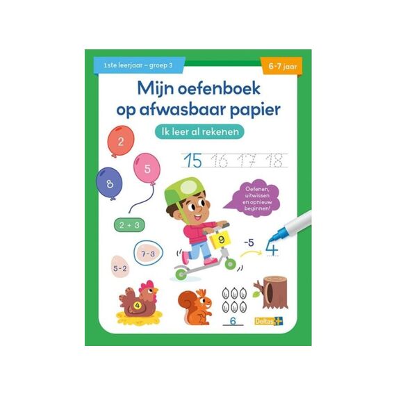 Mijn Oefenboek Op Afwasbaar Papier Ik Leer Al Rekenen (6-7J)