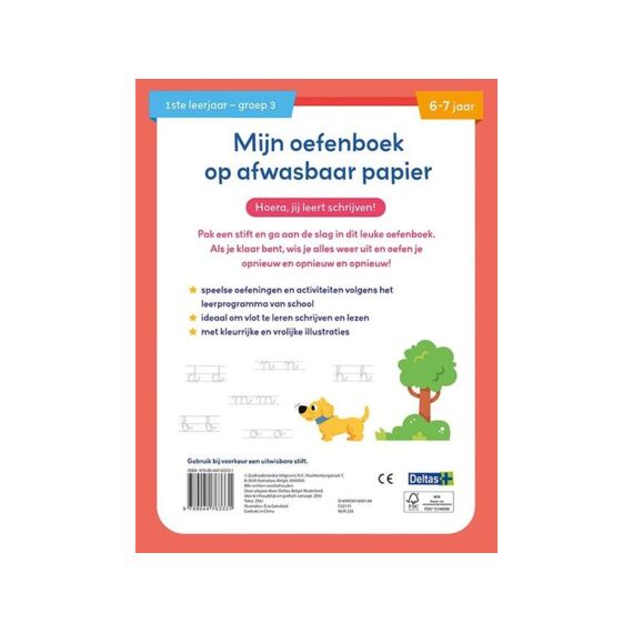 Mijn Oefenboek Op Afwasbaar Papier Ik Leer Al Schrijven (6-7J)