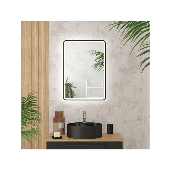 Aurlane Start Spiegel Led Zwart 50X70Cm