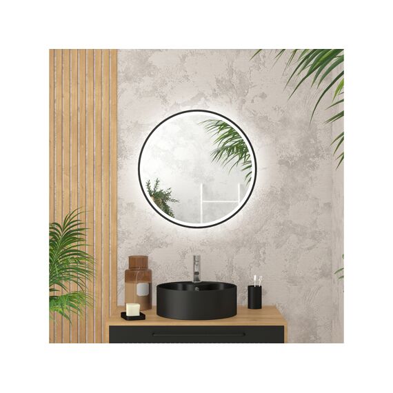 Aurlane Start Spiegel Led Zwart Rond 60Cm