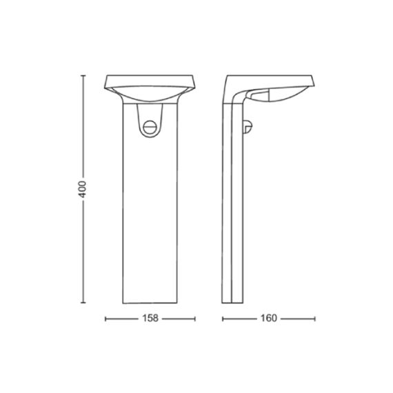 Philips Tyla Tuinpaal Anthraciet 1X9W 27K Hv