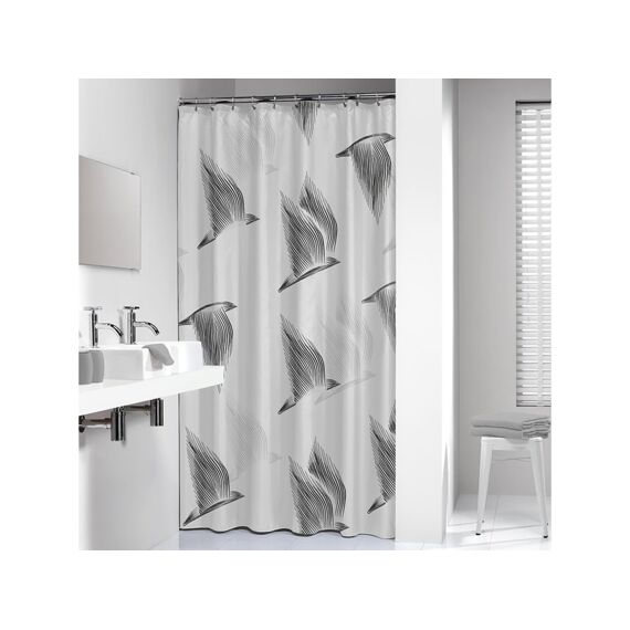 Sealskin Birds Douchegordijn 180X200 Cm Polyester Zwart / Wit