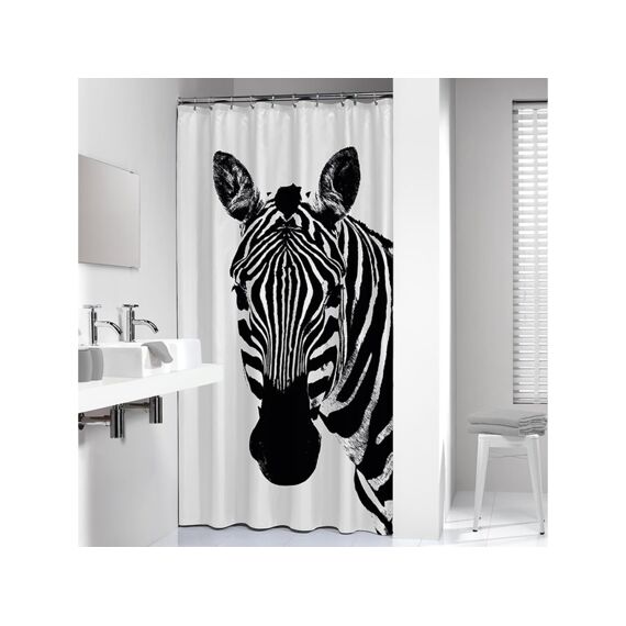 Sealskin Zebra Douchegordijn 180X200 Cm Peva Zwart / Wit