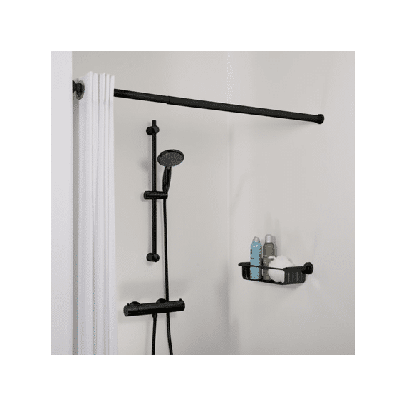 Sealskin Seallux Douchegordijnstang 80-130 Cm Zwart
