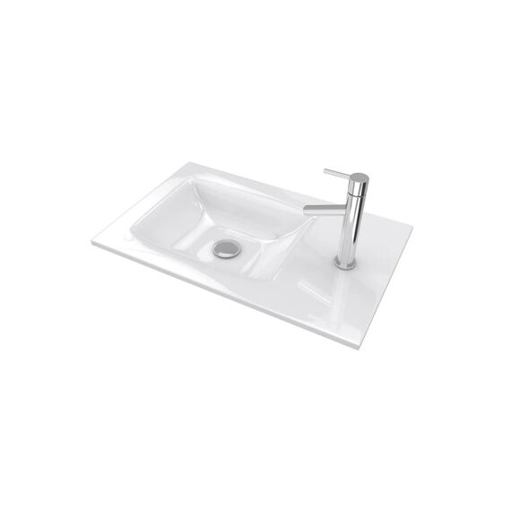 Aurlane Piccolo Wastafelblad Glas Wit 40X25X1.5Cm