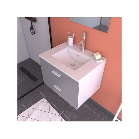 Aurlane Lift Badkamermeubelset Grijs 60X45X46Cm