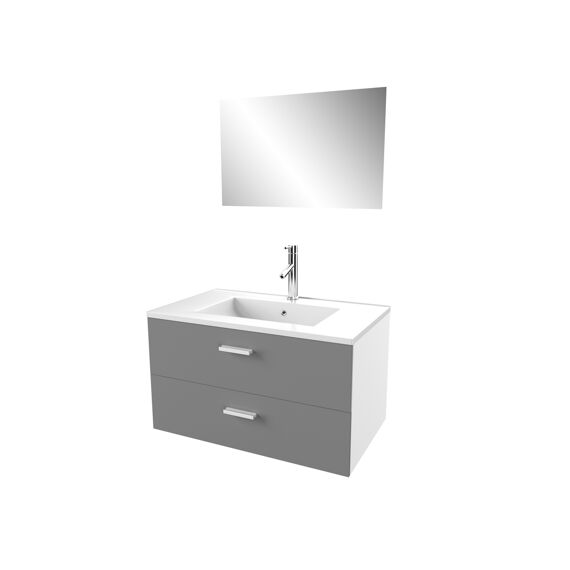 Aurlane Lift Badkamermeubelset Grijs 80X45X46Cm