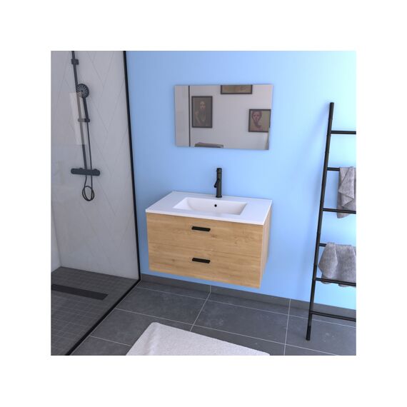 Aurlane Lift Badkamermeubelset Hout 80X45X46Cm