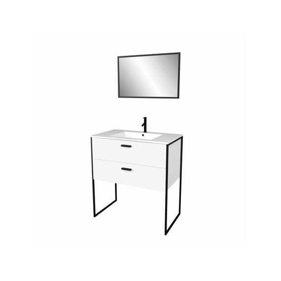 Aurlane Edge Badkamermeubelset Wit 80X90X45Cm