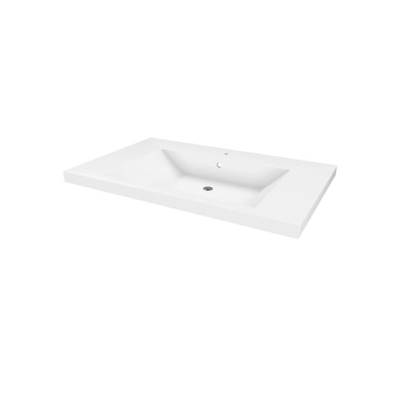 Aurlane Steel Wastafel Hars Wit 80Cm