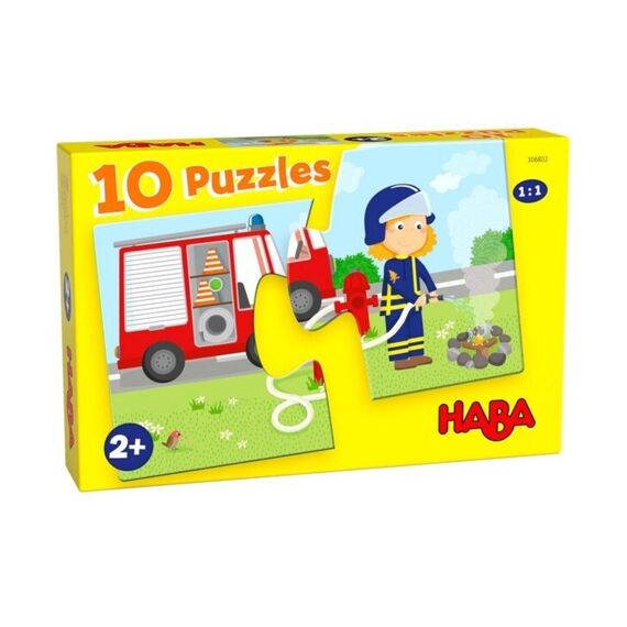 Haba 10 Puzzels - Hulpvoertuigen