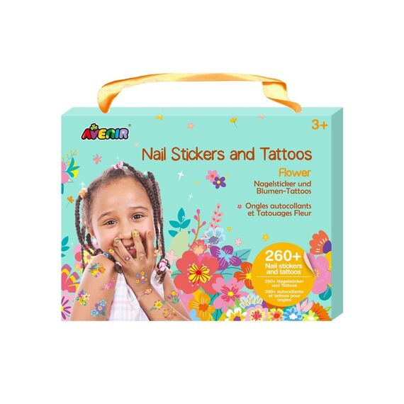 Avenir Nagel Stickers & Tattoos Bloemen 260 Stuks