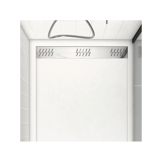 Aurlane Pure 2 Douchebak Met Rooster Chroom 80X120Cm Excl Afvoer